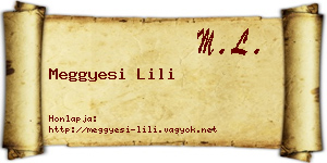 Meggyesi Lili névjegykártya