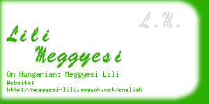 lili meggyesi business card